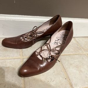 Fluevog Teapot Darjeelings, russet, size 9